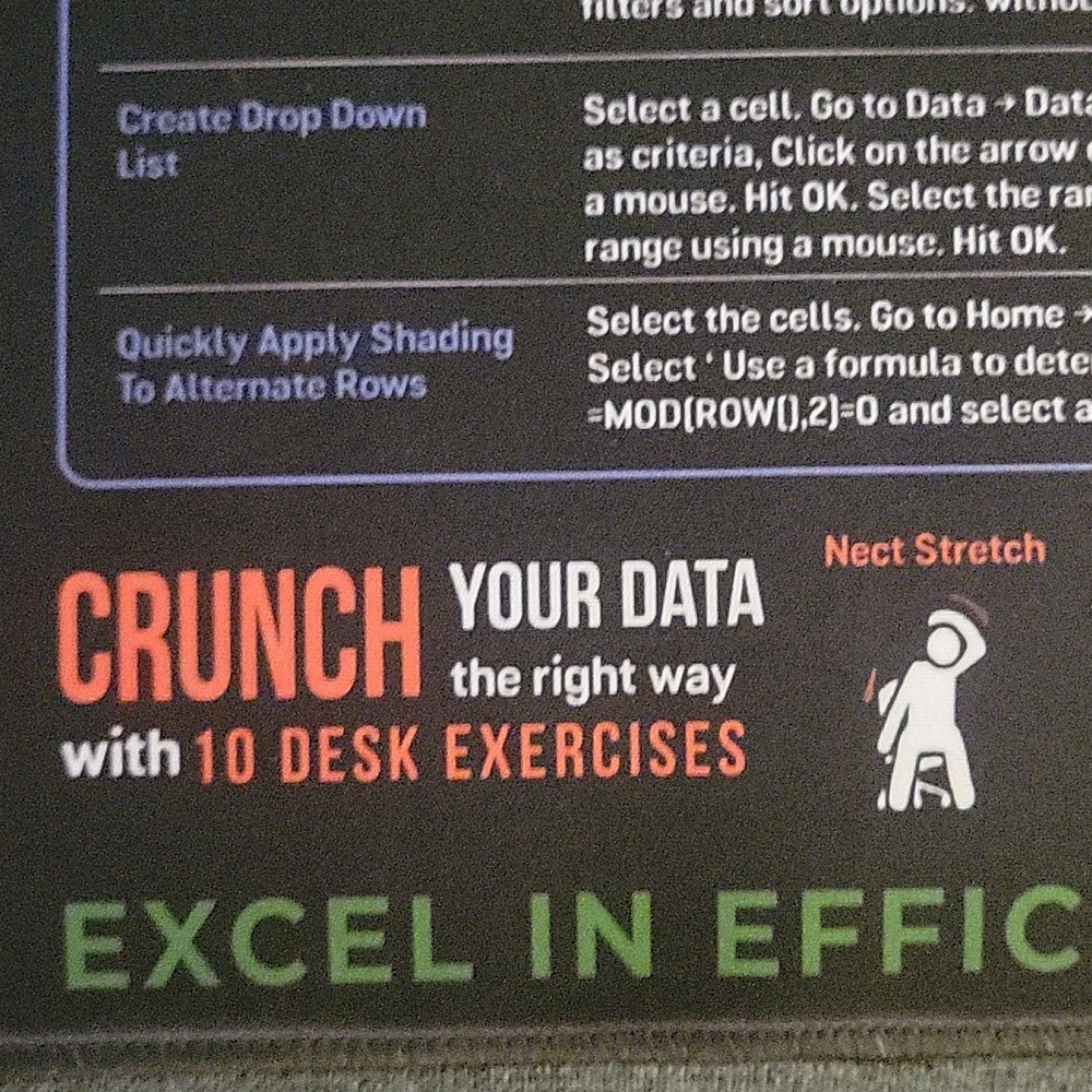 Excel Efficiency and Accuracy Desk Mat - Picture 4 of 6